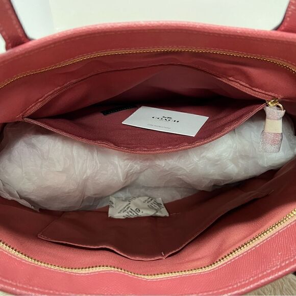 🔥NWT!| Coach Zip Top Tote Handbag Poeny Pink Msrp:$325.00 - Picture 10 of 12